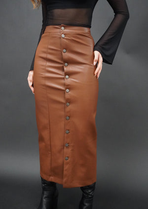 SAINT LEATHER SKIRT