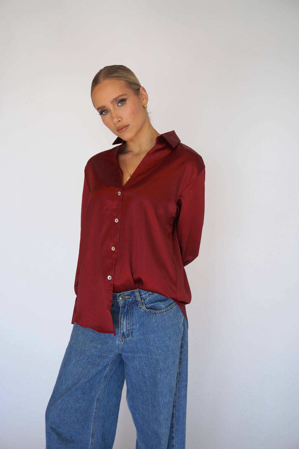 SUZIE SATIN SHIRT